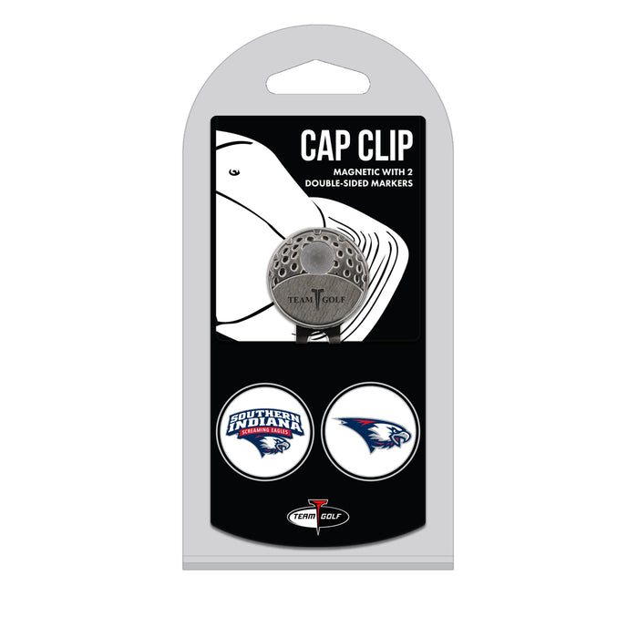 SOUTHERN INDIANA hat clip with two golf ball markers