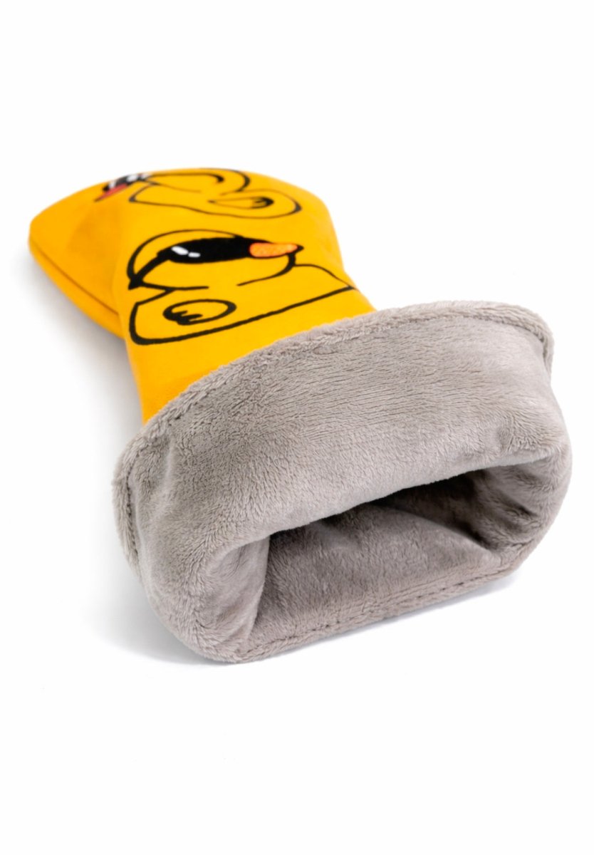 Techno Rubber Ducky Driver Headcover - Club Rehab - Golf Club HeadcoversGray plush inside with a yellow duck print