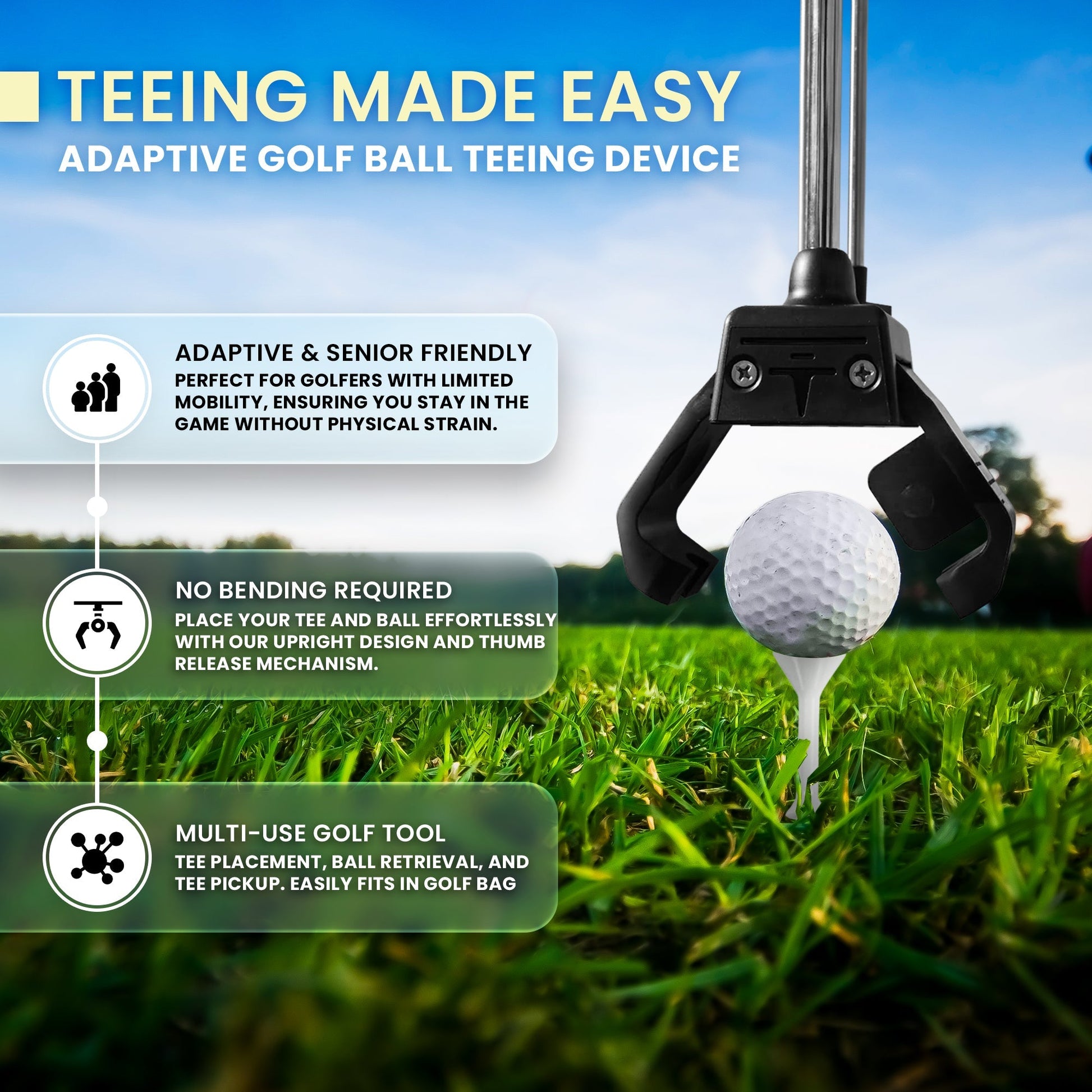 Tee Tender Golf Tee Placement Tool - Club Rehab