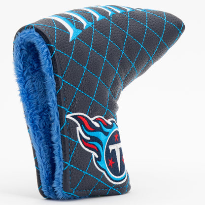 Tennessee Titans Solid Blade Putter quilted headcover, opening detail