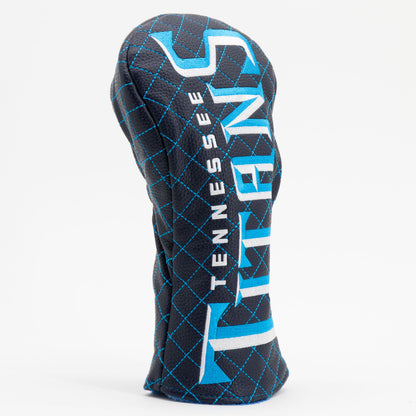 Tennessee Titans Solid Fairway quilted headcover, angled view
