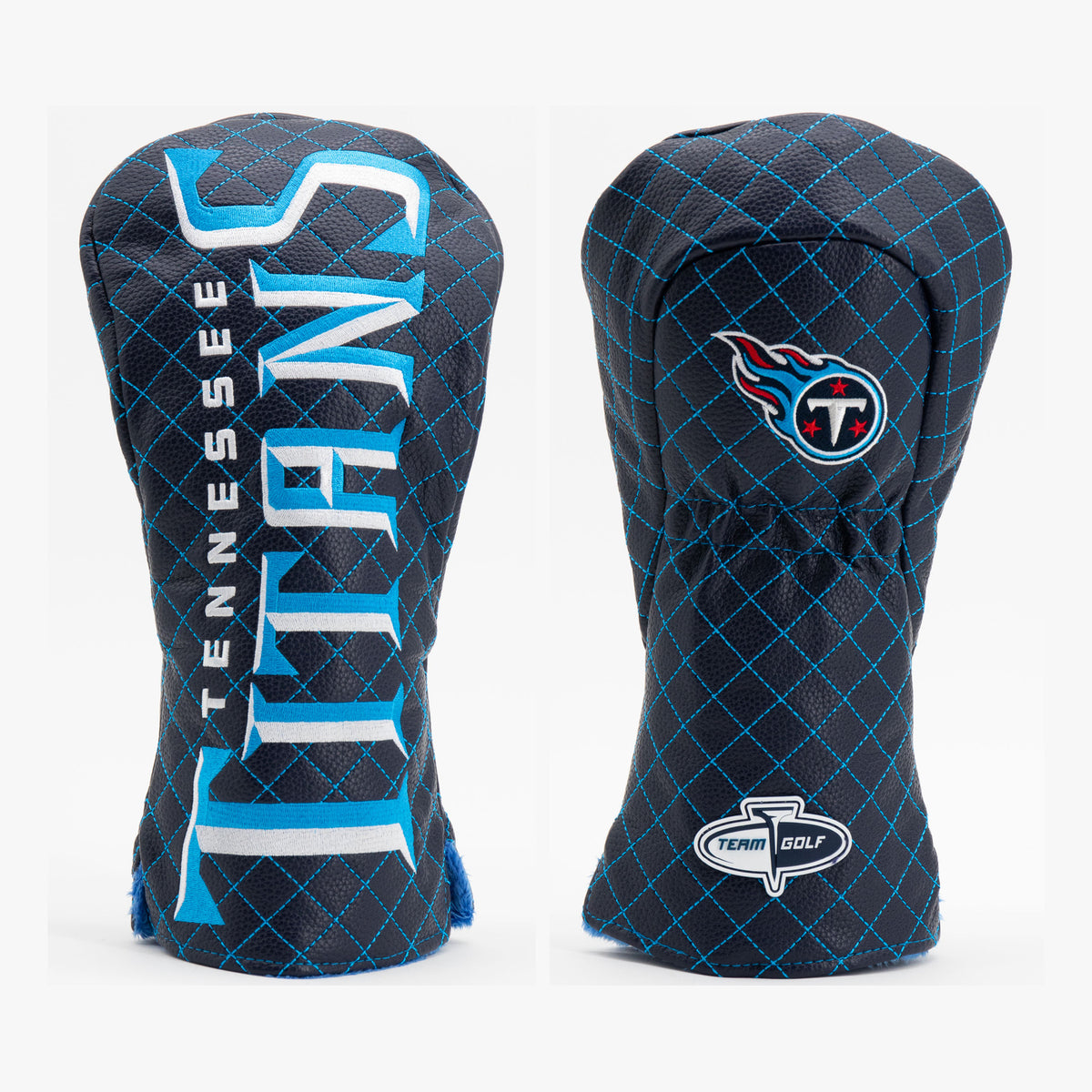 Tennessee Titans Solid Quilted Driver Headcover, front and back views