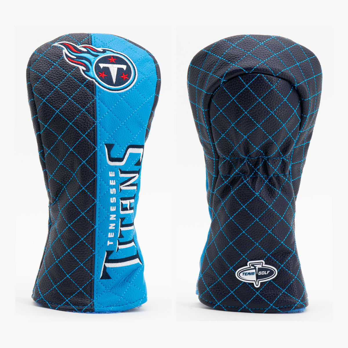Tennessee Titans Split Quilted Fairway Headcover, front and back views