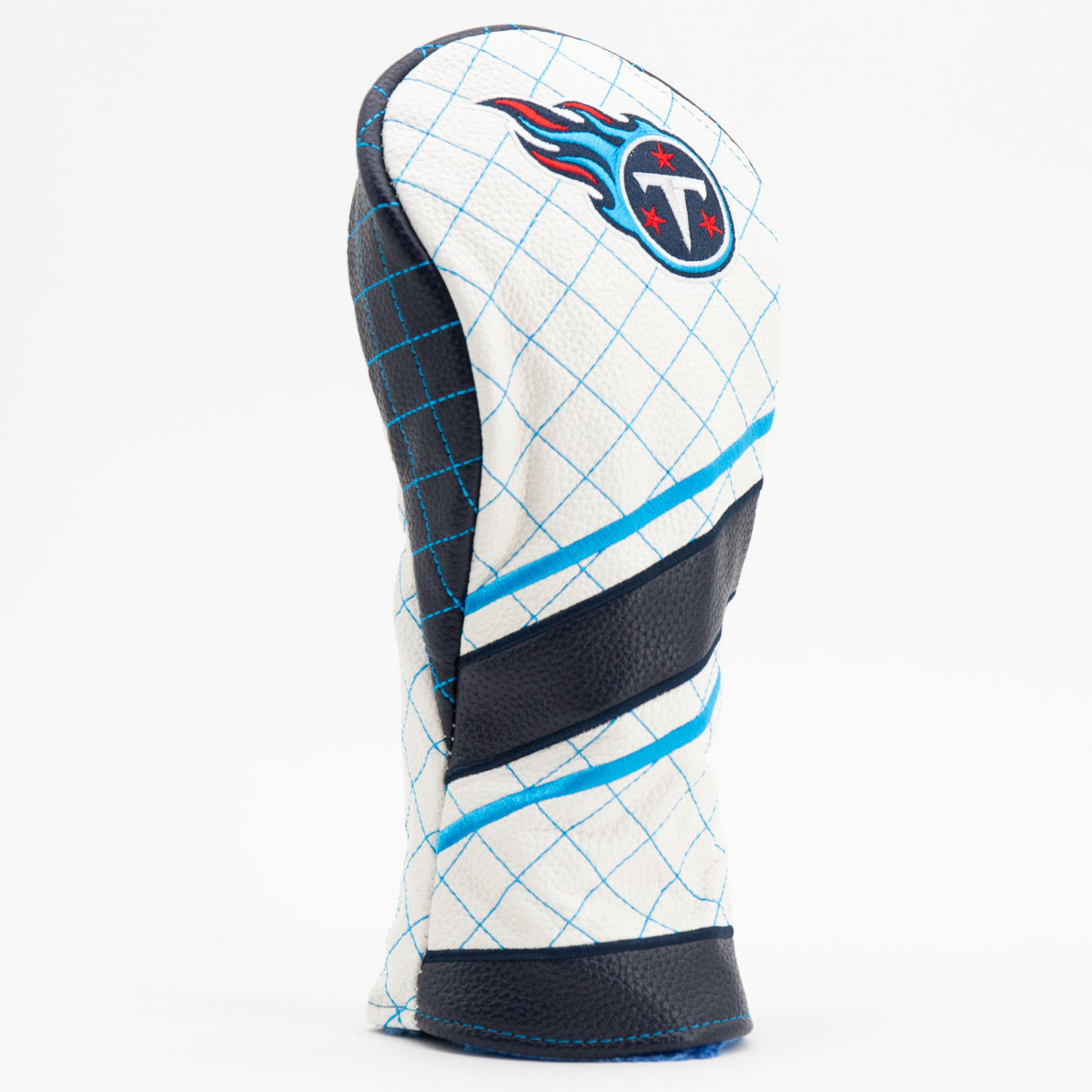 Tennessee Titans Striped Fairway quilted headcover, angled view