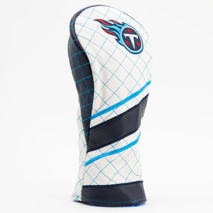 Tennessee Titans Striped Fairway quilted headcover, angled view