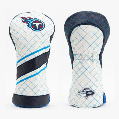 Tennessee Titans Striped Quilted Driver Headcover, front and back views
