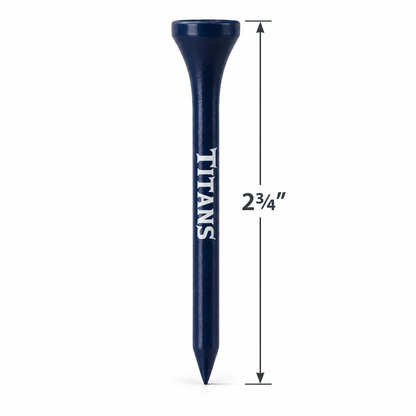 Tennessee Titans golf tee with a 2¾-inch height measurement.