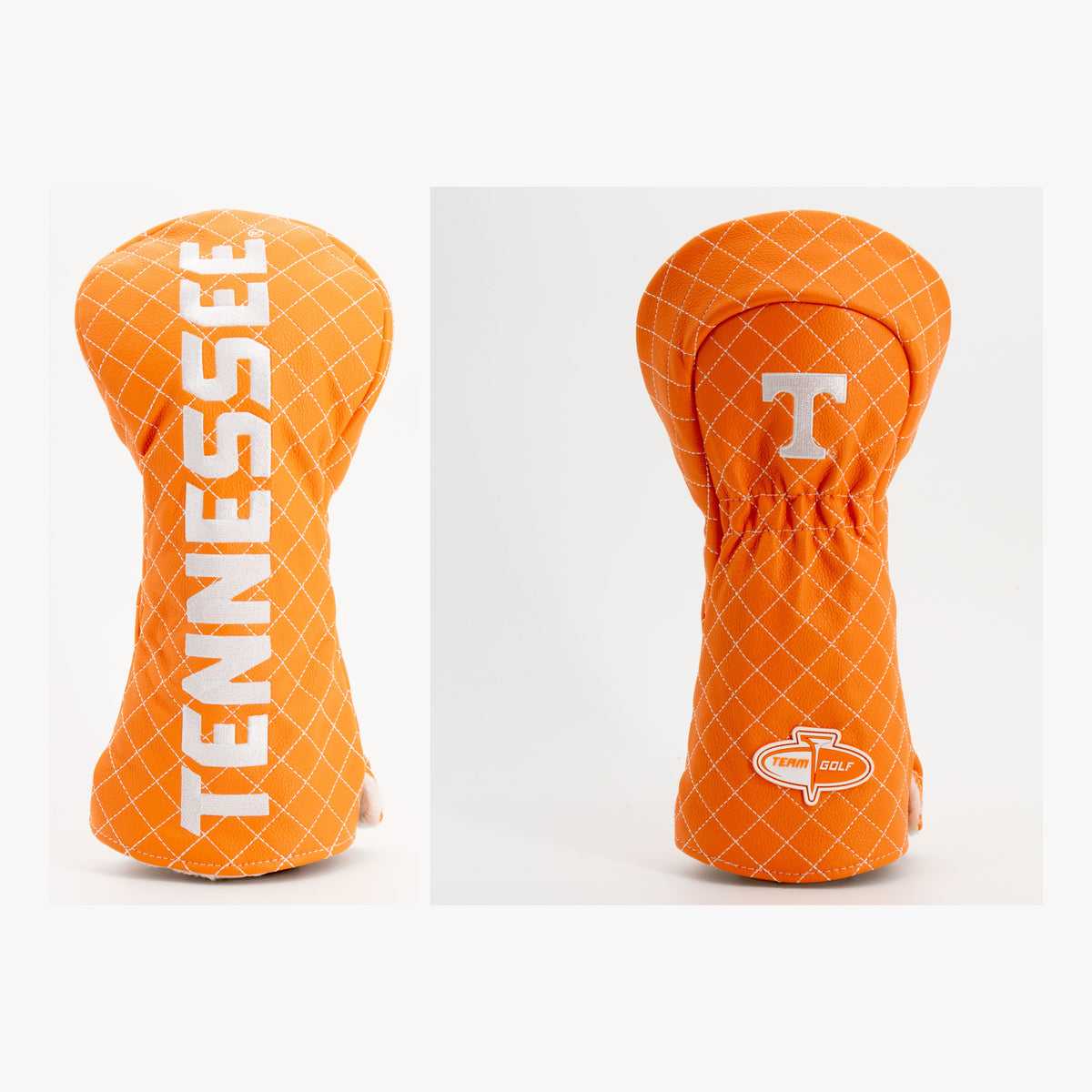 Tennessee Volunteers Solid Quilted Driver Headcover, front and back views