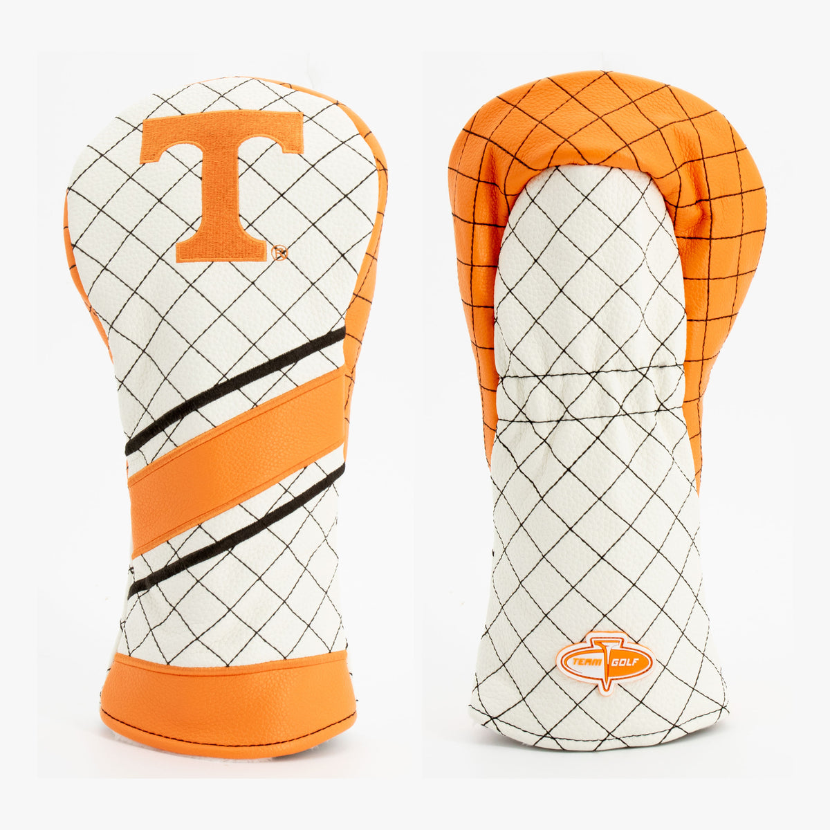 Tennessee Volunteers Striped Quilted Fairway Headcover, front and back views