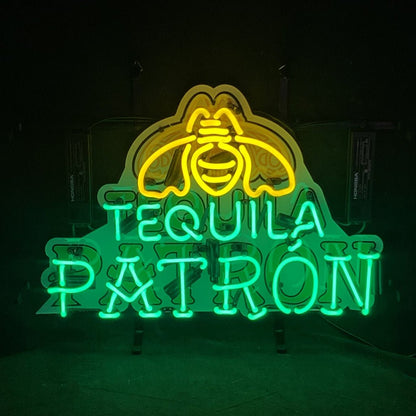 Tequila Patron with Acrylic Logo Neon Signs - Club Rehab