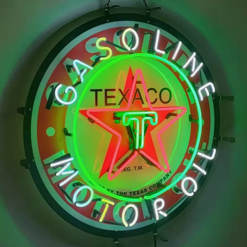 Texaco Gasoline Motor Oil Neon Signs - 18"x18" - Club Rehab