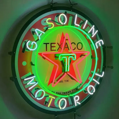 Texaco Gasoline Motor Oil Neon Signs - 18"x18" - Club Rehab