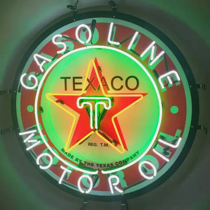 Texaco Gasoline Motor Oil Neon Signs - 18"x18" - Club Rehab