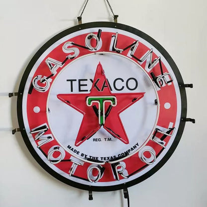 Texaco Gasoline Motor Oil Neon Signs - 18"x18" - Club Rehab