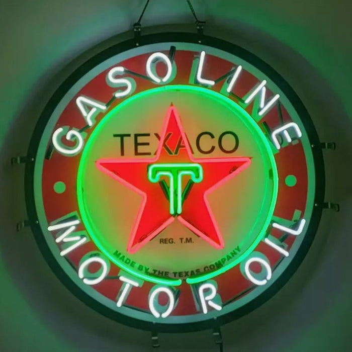 Texaco Gasoline Motor Oil Neon Signs - 18"x18" - Club Rehab