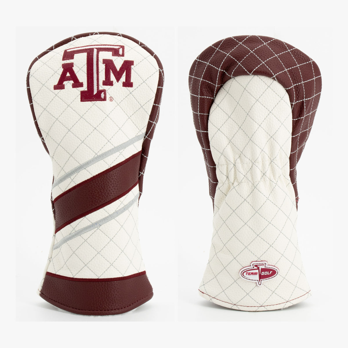 Texas A&M Aggies Striped Quilted Fairway Headcover, front and back views