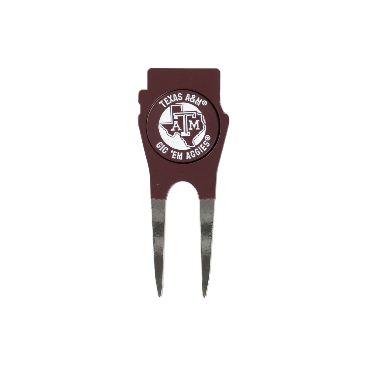 Texas A&M Aggies divot tool: reverse · round marker