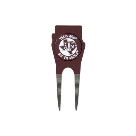 Texas A&M Aggies divot tool: reverse · round marker