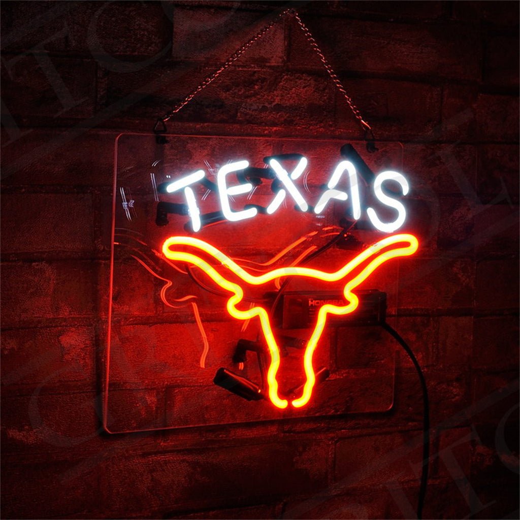 Texas Longhorn Neon Signs - Club Rehab