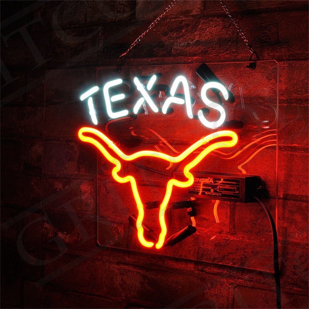 Texas Longhorn Neon Signs - Club Rehab