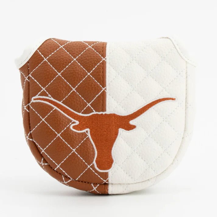 Texas Longhorns Quilted Headcovers – Hook ’Em Collection - Mallet Putter Split - Club Rehab