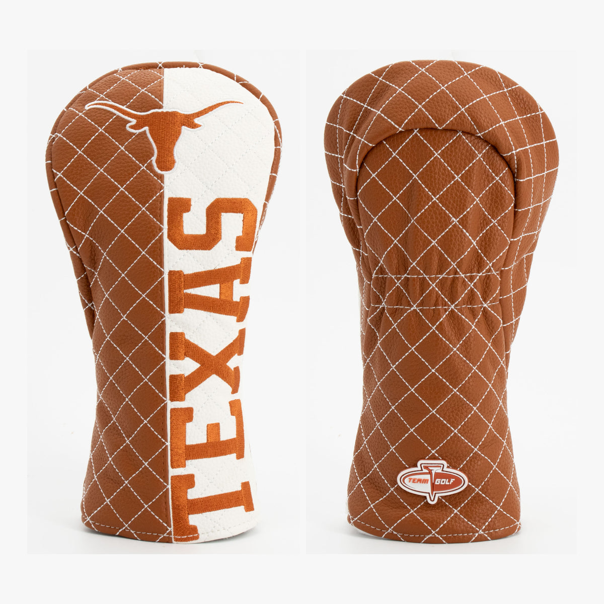Texas Longhorns Split Quilted Fairway Headcover, front and back views