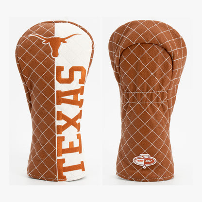 Texas Longhorns Split Quilted Fairway Headcover, front and back views