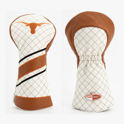 Texas Longhorns Striped Quilted Driver Headcover, front and back views