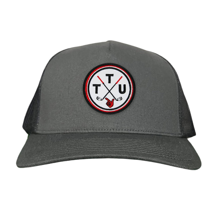 Texas Tech Golf Circle Patch / Hat / 181 / TXTECH014 / MM - Charcoal Curved Mesh Snapback - Club Rehab