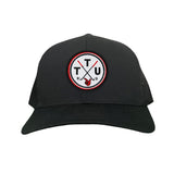 Black Curved Mesh Snapback