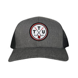 Dark Heather /  Black Curved Mesh Snapback