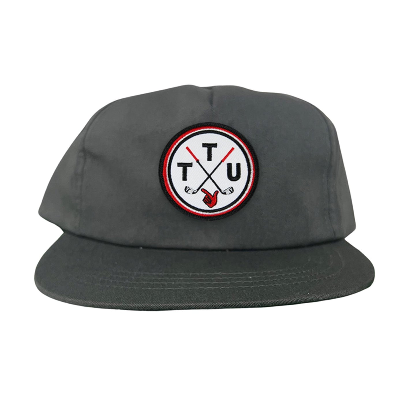 Texas Tech Golf Circle Patch / Hat / 181 / TXTECH014 / MM - Flat Bill Charcoal Canvas - Club Rehab