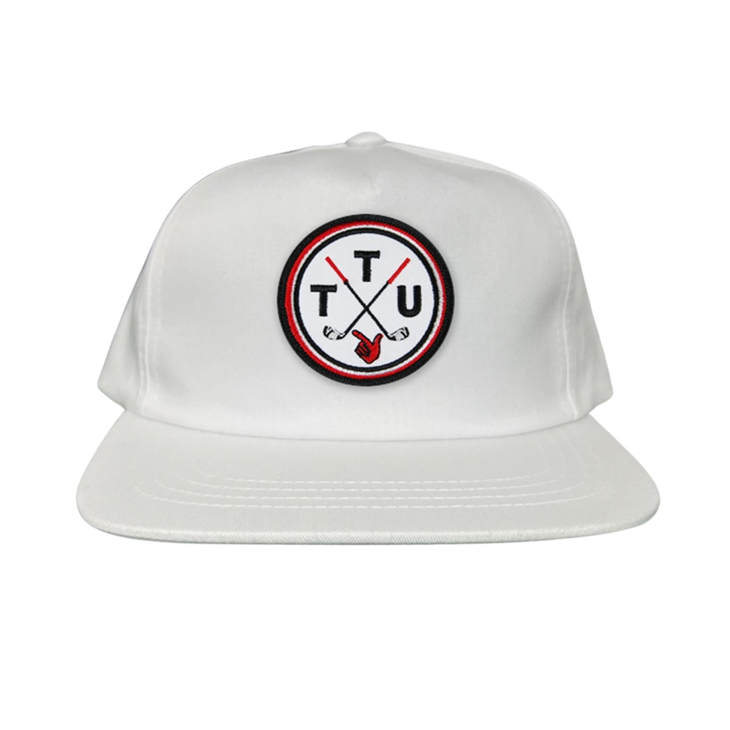 Texas Tech Golf Circle Patch / Hat / 181 / TXTECH014 / MM - White Flat Bill Canvas - Club Rehab