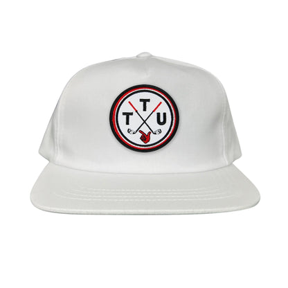 Texas Tech Golf Circle Patch / Hat / 181 / TXTECH014 / MM - White Flat Bill Canvas - Club Rehab