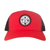 Red / Black Curved Mesh Snapback