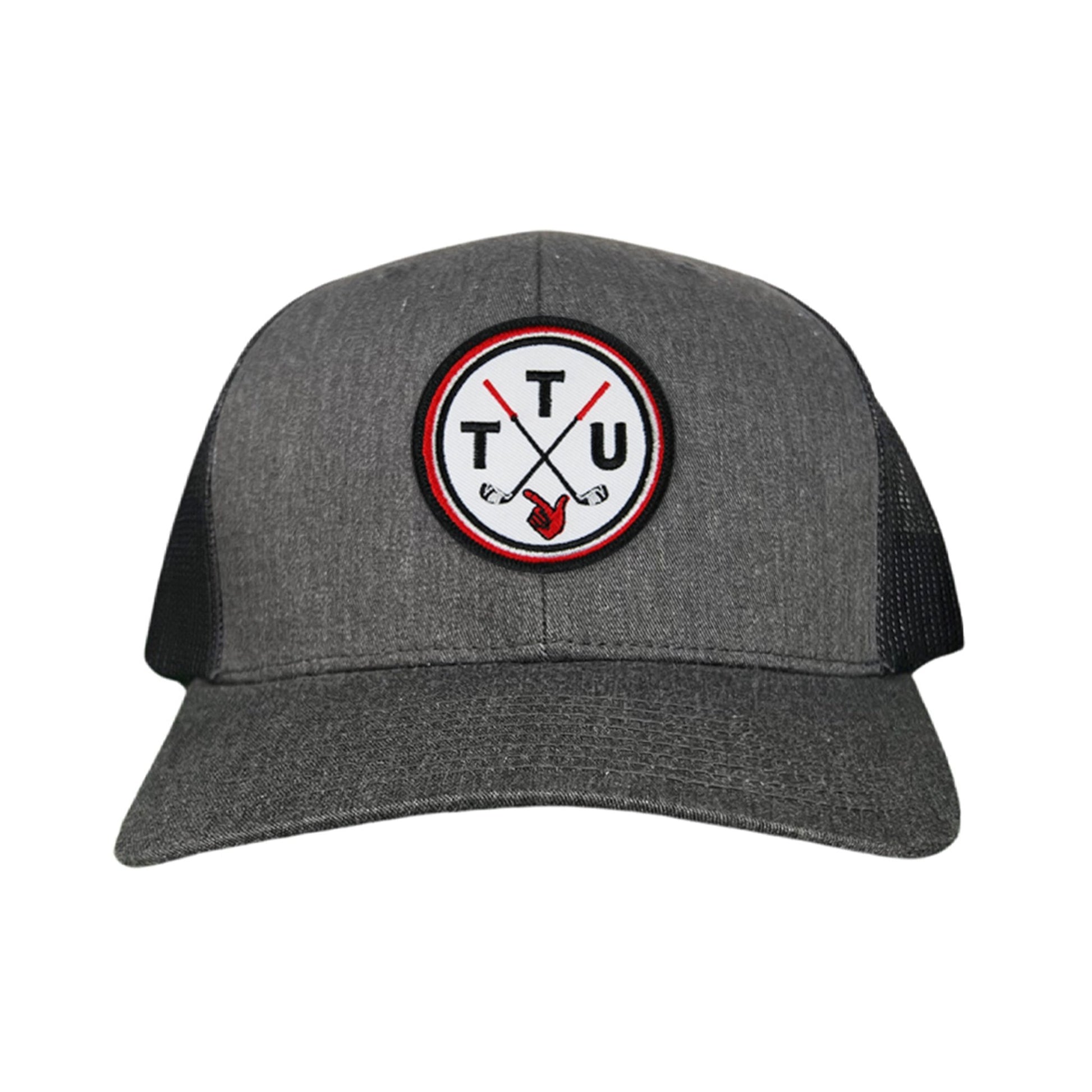 Texas Tech Golf Circle Patch / Hat / 181 / TXTECH014 / MM - Flat Bill Black with Black / White Rope Canvas - Club Rehab