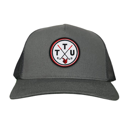 Texas Tech Golf Circle Patch / Hat / 181 / TXTECH014 / MM - Flat Bill Black with Black / White Rope Canvas - Club Rehab