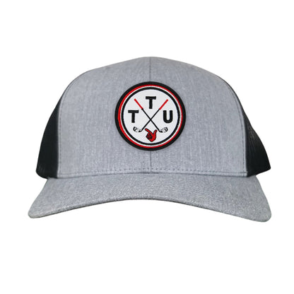 Texas Tech Golf Circle Patch / Hat / 181 / TXTECH014 / MM - Flat Bill Black with Black / White Rope Canvas - Club Rehab