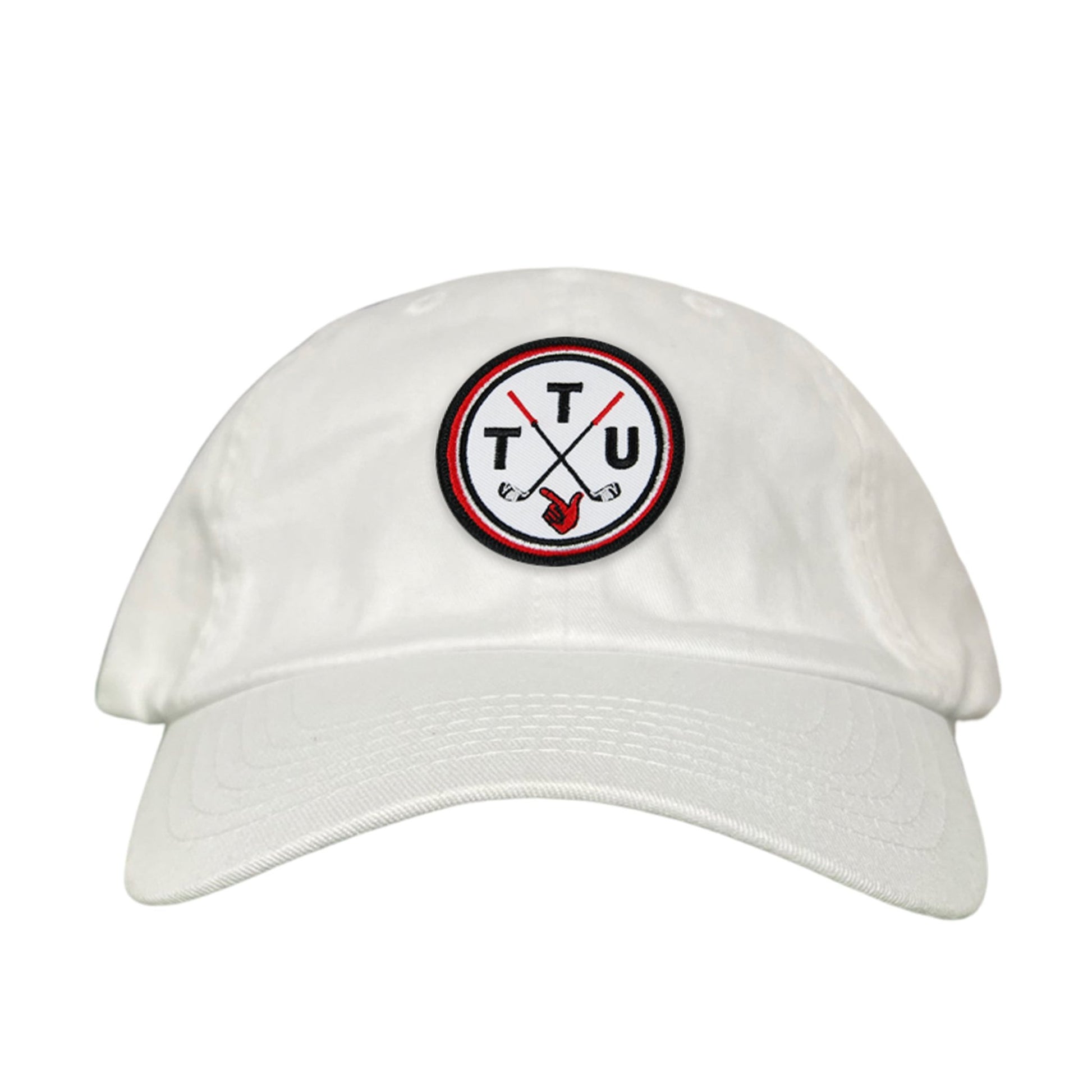 Texas Tech Golf Circle Patch / Hat / 181 / TXTECH014 / MM - Flat Bill Black with Black / White Rope Canvas - Club Rehab