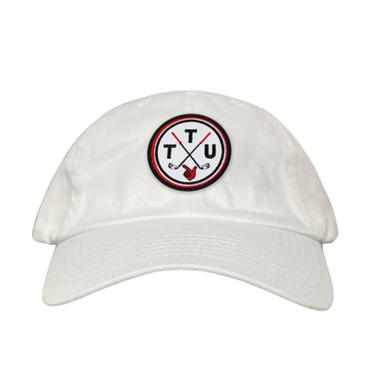 Texas Tech Golf Circle Patch / Hat / 181 / TXTECH014 / MM - Flat Bill Black with Black / White Rope Canvas - Club Rehab