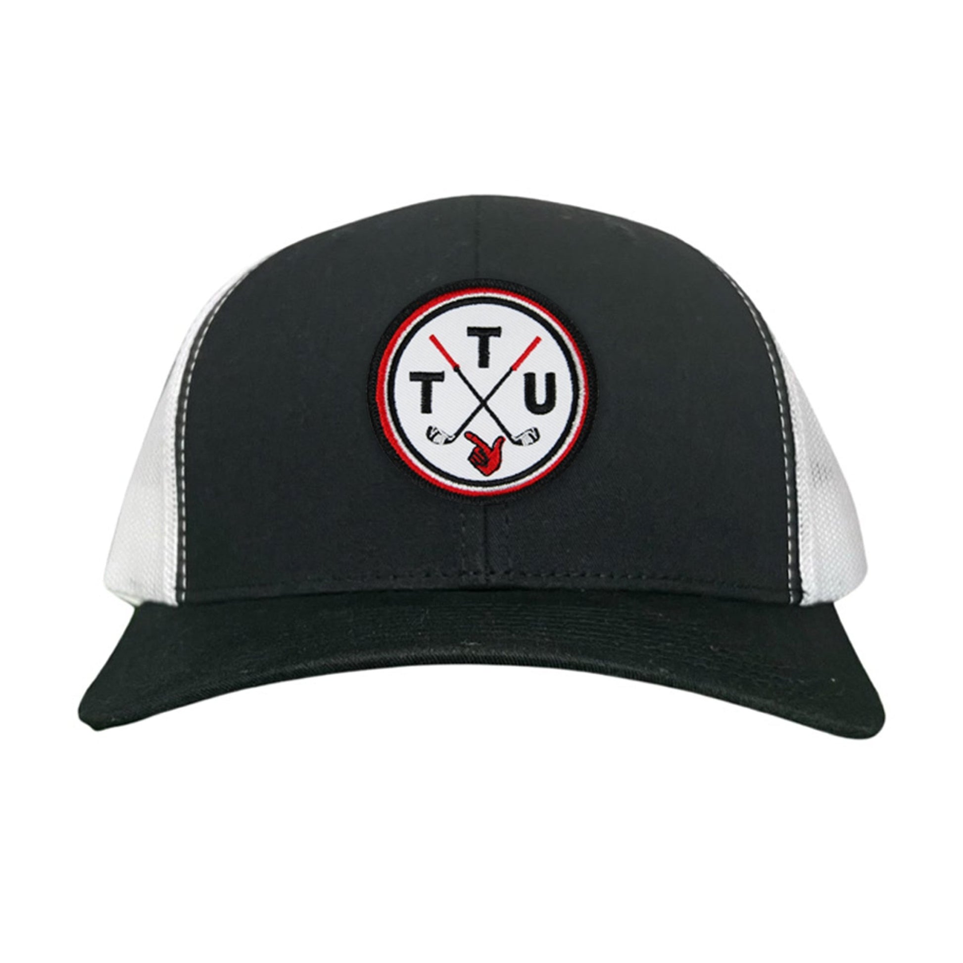 Texas Tech Golf Circle Patch / Hat / 181 / TXTECH014 / MM - Flat Bill Black with Black / White Rope Canvas - Club Rehab