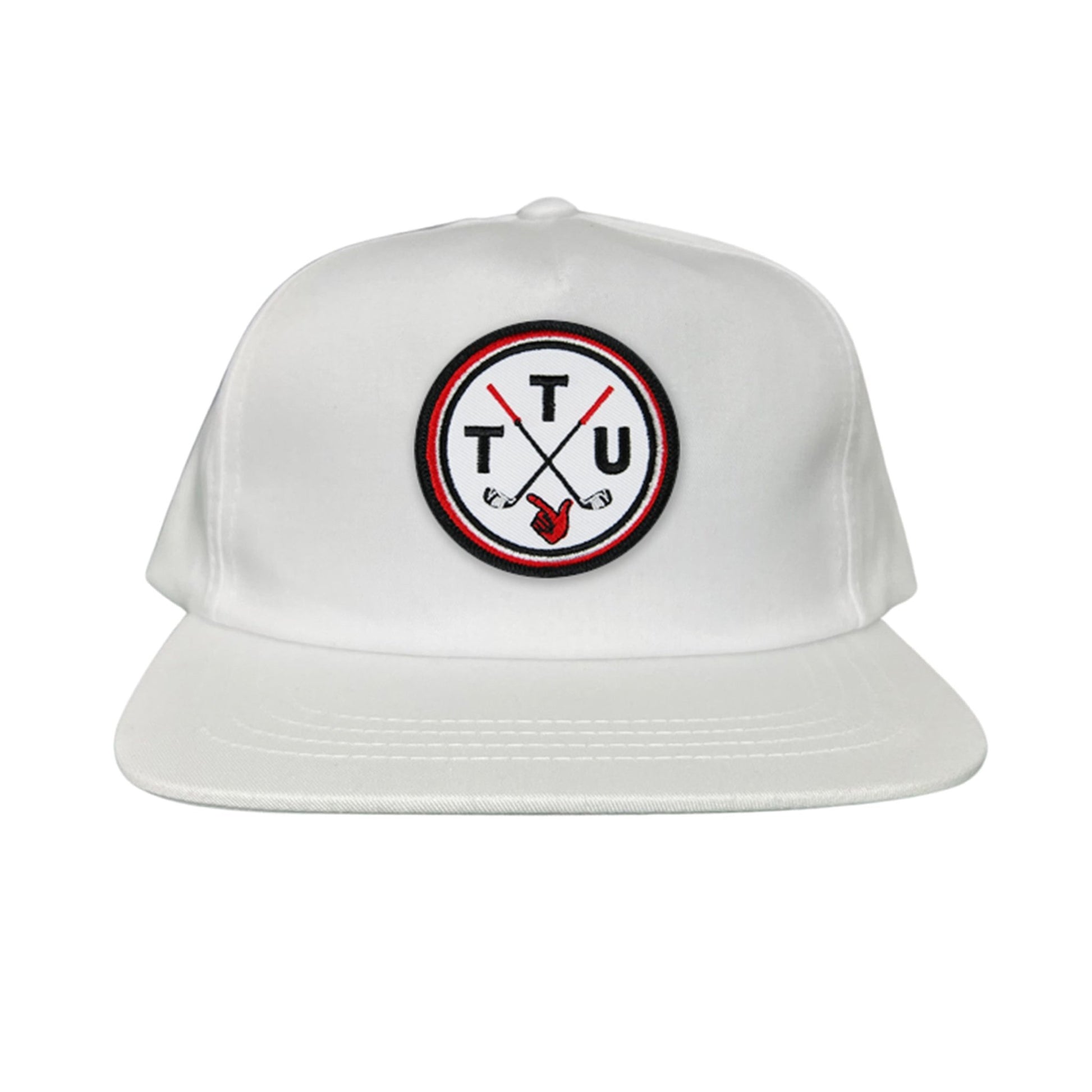 Texas Tech Golf Circle Patch / Hat / 181 / TXTECH014 / MM - Flat Bill Black with Black / White Rope Canvas - Club Rehab