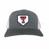 Charcoal / White Curved Mesh Snapback