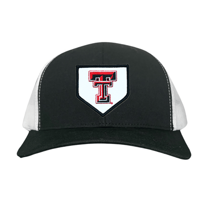 Texas Tech Home Plate / Hats / 256 / TXTECH046 / MM - Black / White Curved Mesh Snapback - Club Rehab
