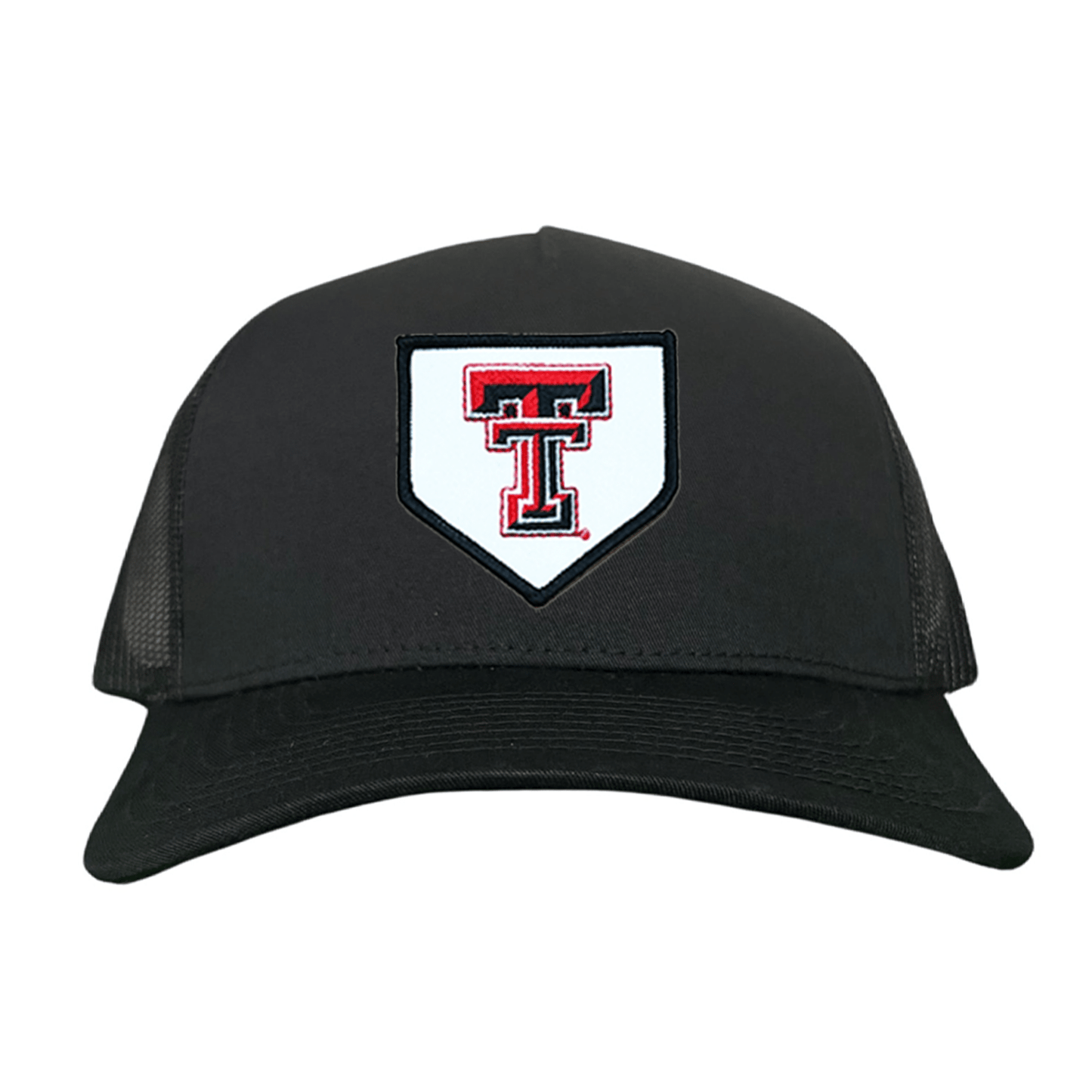 Texas Tech Home Plate / Hats / 256 / TXTECH046 / MM - Black / White Curved Mesh Snapback - Club Rehab