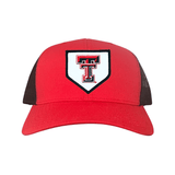 Red / Black Curved Mesh Snapback