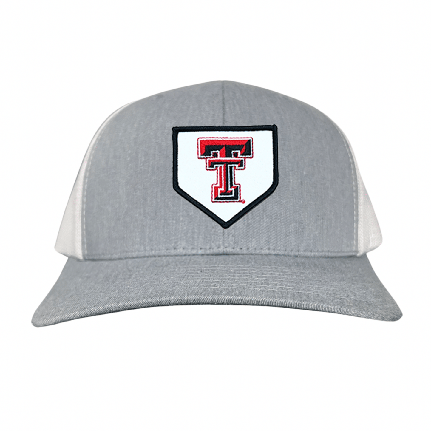Texas Tech Home Plate / Hats / 256 / TXTECH046 / MM - Heather Grey / White Curved Mesh Snapback - Club Rehab