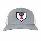 Heather Grey / White Curved Mesh Snapback
