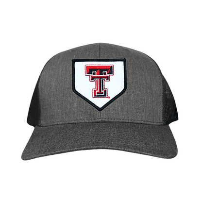 Texas Tech Home Plate / Hats / 256 / TXTECH046 / MM - Dark Heather / Black Curved Mesh Snapback - Club Rehab