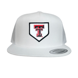 Flat Bill White Mesh Snapback